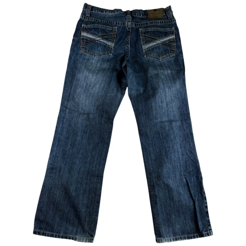 Cody James Authentic Jeans Mens 34x32 Blue Denim Cotton Medium Wash Straight Leg